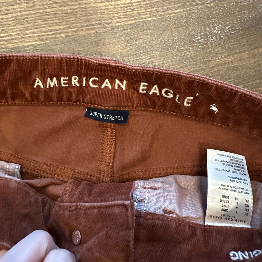 American Eagle Outfitters Women's Corduroy Jeans - Rust - Picture 2 of 3